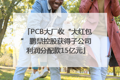 PCB大厂收“大红包” 鹏鼎控股获得子公司利润分配款15亿元
