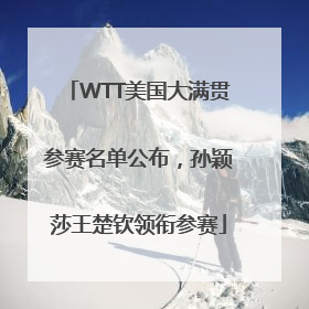WTT美国大满贯参赛名单公布，孙颖莎王楚钦领衔参赛